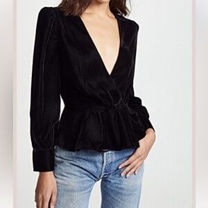 Velvet Wrap Top by Valencia & Vine